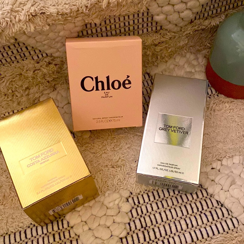Empty perfume boxes